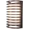 Access Lighting Bermuda 1 Light Outdoor Wall Mount, Bronze Finish, Ribbed Frosted Glass 20010MG-BRZ/RFR - alternate 1